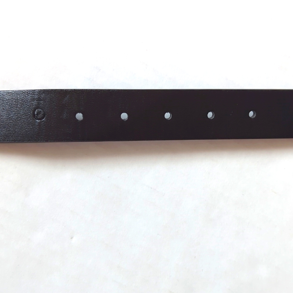 Faux Leather Belt with Elegant Pearl Gold Tone Buckle LARGE Black White Gold - Picture 7 of 16